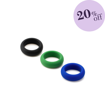 Silicone Cock Ring Trio - All 3 Stretch Levels